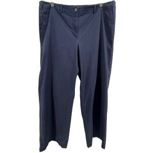 J. Jill Live-in Chino Navy Blue Straight Leg Stretch Pants Women Size 18